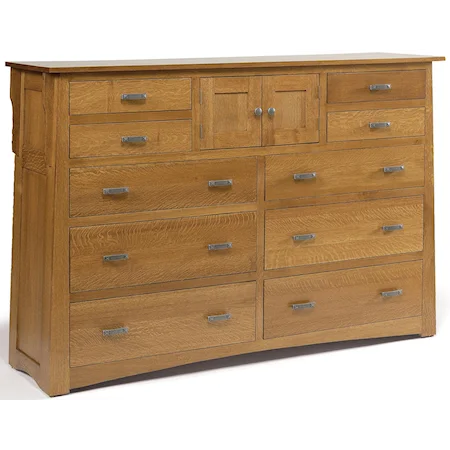 10-Drawer Double Dresser with 2 Doors